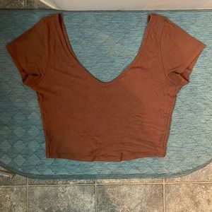 Brown crop top